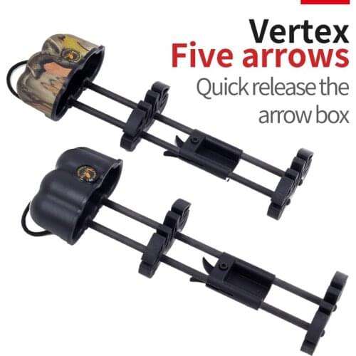 Rubber Material Quick Release Black/Camo 5 Arrow ABS Arrow QuiverArchery Compound Bow Hunting