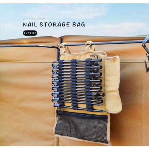Camping Tent Pegs Nail Storage Bag Tent Hammer Wind Rope For Folding Tote Bag Camping Accessories
