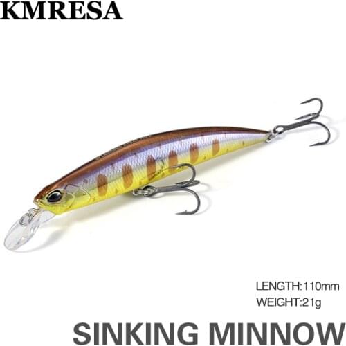 KMRESA Japan Design Wobbler Fishing Lure 110mm 21g Plastic Sinking Minnow Bass Pike Artificial Hard Bait Tackle
