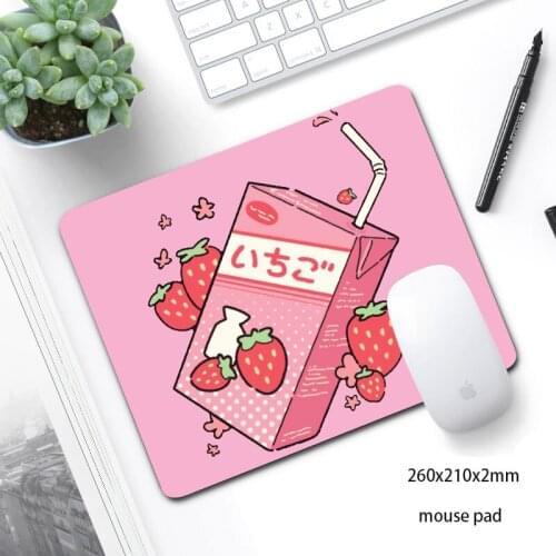 Top Quality Kawaii Japanese Strawberry Milk Unique Desktop Pad Game Mousepad Top Selling Wholesale Gaming cute non-skid mousepad
