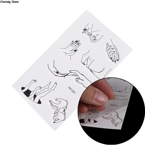 1 Sheet Of Temporary Tattoo Sticker Fake Flash Tattoo Sticker Fingers Toes Body Art Sexy Waterproof Temporary Tattoo 10.5*6cm