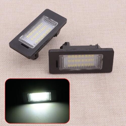 1 Pair 12V 24 Car LED License Plate Light Lamp Fit for BMW 1 3 4 5 Series E39 E60 E70 E82 E90 E92 F20 F21 F30 X1 X3 X5 X6 2013