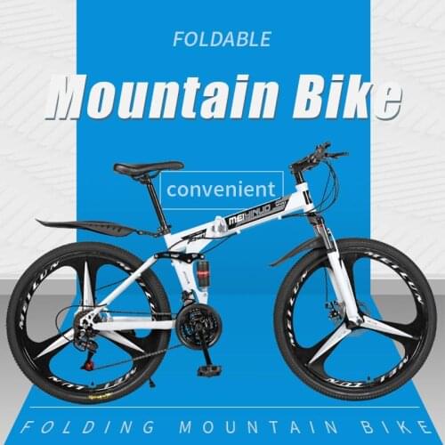 2020 Mountain Bike High-Carbon Steel Double Disc Brake Shock Absorber Bicycles 26 Inch 21/24/27 Speed Foldable Adult Road Bike