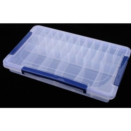 28 Detachable Compartments Rhinestones Box Case Crafts Nail Art Tips Storage