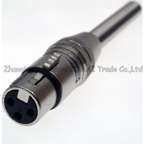 3P CANNON KTV Audio MIC Connector XLR 3 Pin female J3P XLR Microphone plug with a long spring