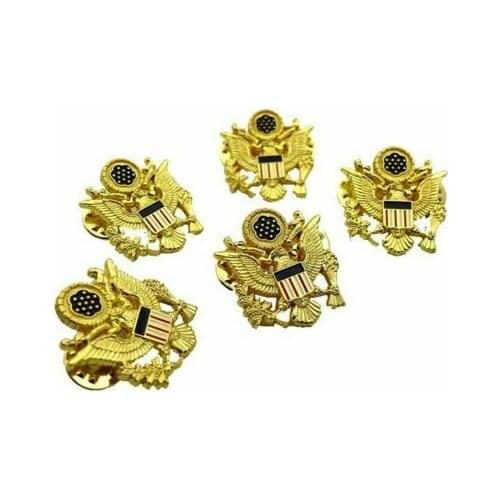 5PCS WW2 US ARMY OFFICER SHOULDER EAGLE SMALL BADGE INSIGNIA PIN CLASSIC MILITAR military Store