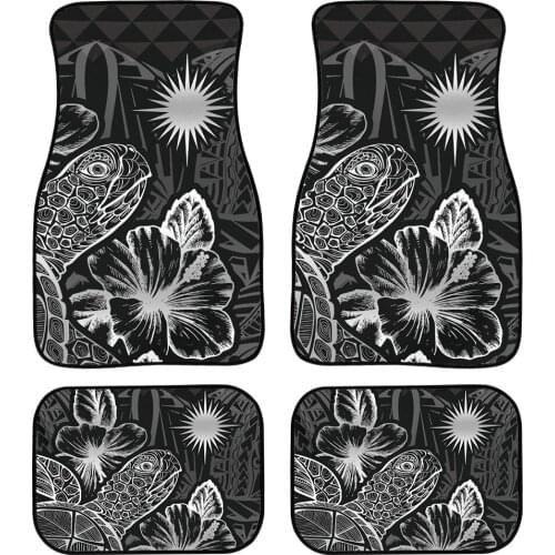 Halloween Jack Nightmare Print All Weather Auto Floor Mats Cars Interior Decor 4 Pieces Full Set Front & Rear Non-Slip Carpet