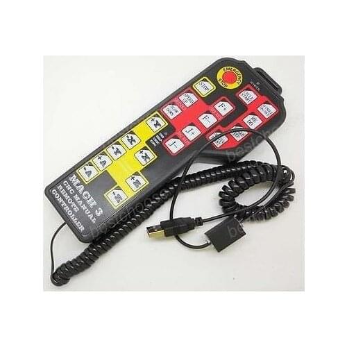 Free Shipping! 1pcx for Mach3 ONLY, Remote Control Switches CNC 4 Axis USB Pendant Manual remote Control JOG encoder sensor