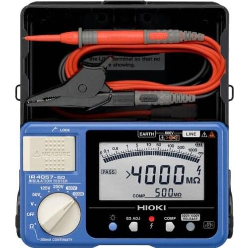 HIOKI IR4057-20 Digital Insulation Resistance Tester 5-range testing voltage of 50 V/100 MΩ to 1000 V/4000 MΩ
