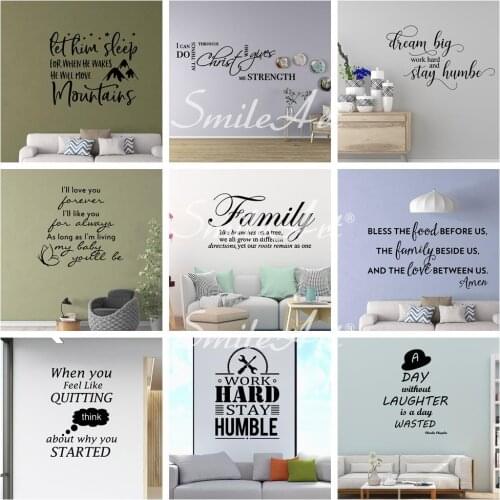 Drop Shipping Phrases Self Adhesive Vinyl Wallpaper For Kids Rooms Decoration Decal Creative Stickers
