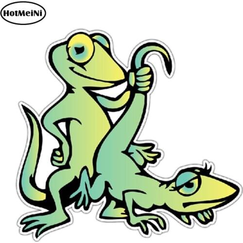 HotMeiNi 4 x 5 Gecko Lizard Sex Adult Funny Car Bumper Window Decor Vinyl Sticker Decal Waterproof Car Styling Accessories