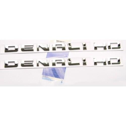 Chrome DENALIHD Denali Nameplate EMBLEMS for Yukon Sierra Terrain u FU New