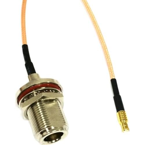 Wireless modem cable MCX male straight to N type female bulkhead pigtail RG316 15cm 6" wholesale price