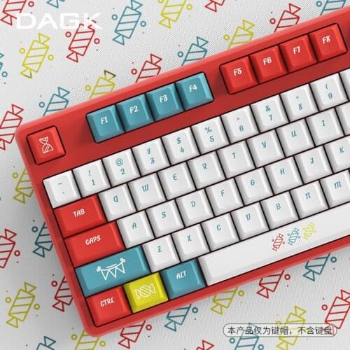 Toffee Patch Mechanical Keyboard Keycaps Cherry / XDA Height Optional Keycaps Designer by DAGK Transparent MX Switch Keycaps