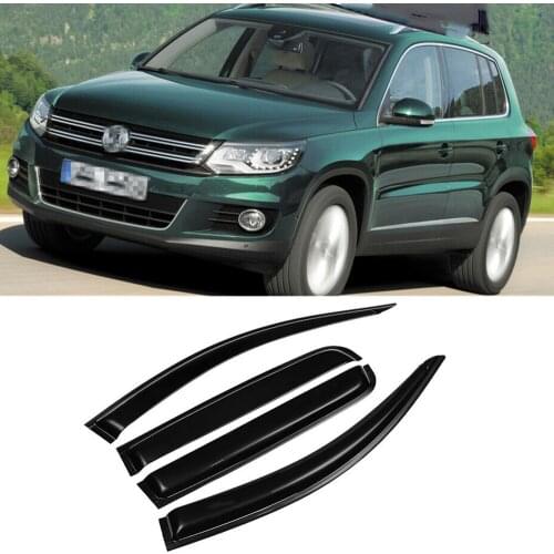 For Volkswagen VW Tiguan 2010 2011 2012 2013 2014 2015 2016 Window Visor Wind Rain Sun Smoke Guard Deflector Vent Shade Shelter