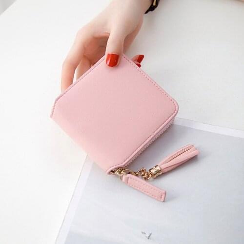 Kpop Kpop card holder 3d wallet credit card holder Short Zipper card wallet Girl Tassel purses Mini Bags Customize Accessories