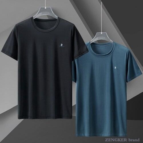 Summer fat plus size mens quick-drying ice silk T-shirt solid color half-sleeved tide fat casual short-sleeved 150kg10xl