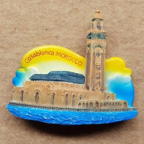 Moroccan Grand Mosque Travel resin refrigerator stickers