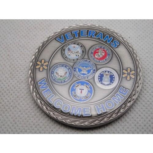 Cheap custom coins high quality custom metal coin hot sales commemorative coin box wholesale USA military solid coin FH810289