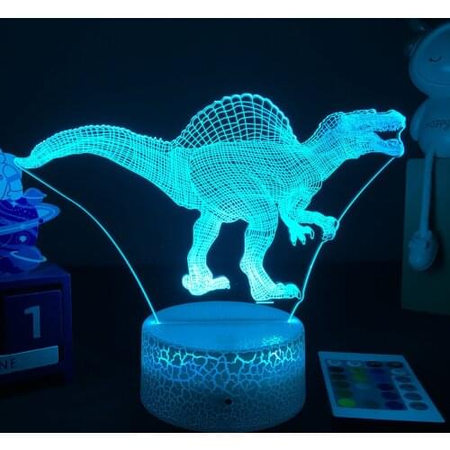 3D Dinosaur Nightlight For Baby Sleep Lighting Spinosaurus Figure Kids Child Bedroom Decor Birthday Gifts Bedside Lamp