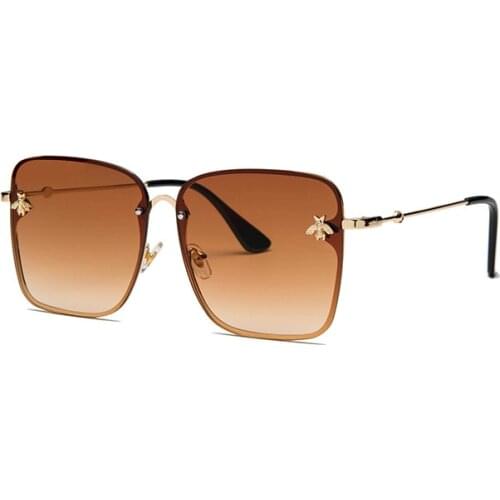 2020 New Classic Oval Red Women Sunglasses Female Vintage Metal Brand Designer Cat Eye Sun Glasses Fashion