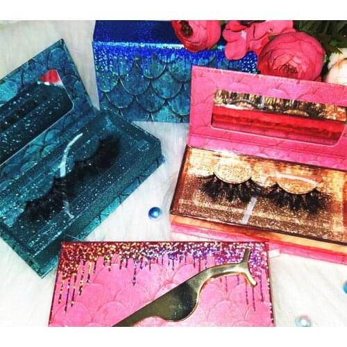 New Lash Boxes with mirror Wholesale Eyelash Packaging Newest makeup Empty Lash Case 25mm Mink Lash Boxes Packaging free logo