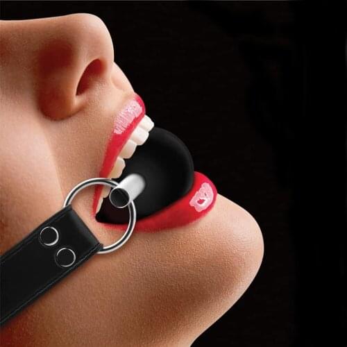 Solid Ball Gag with Rubber Ball and Bar -Ball gag Mouth gag on leather strap,BDSM Gag Sex Bondage