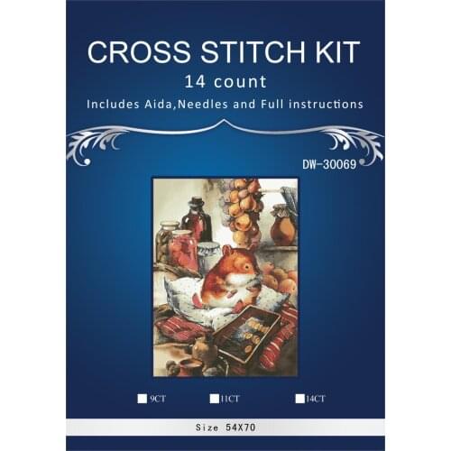 ONEROOM Lovely mouse Cross Stitch Embroidery Kits 14CT Similar dmc threads Cotton Thread Painting DIY Needlework DMC