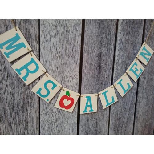 Personalized Teacher names banners Class School graduation garlands reunion buntings party signs decorations