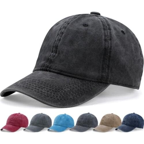 Washed Men Baseball Caps Outdoor Trucker Snapback Caps Fashion Plain Cotton Adjustable Anti UV Hats for Unisex