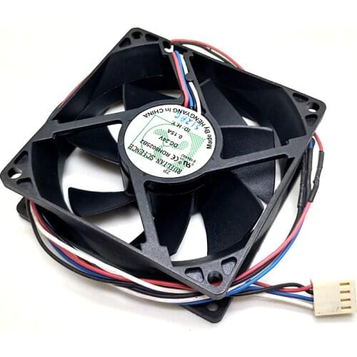 RDH8025B2 new 80mm fan 8025 24V printer fan 8cm double ball PWM temperature control fan