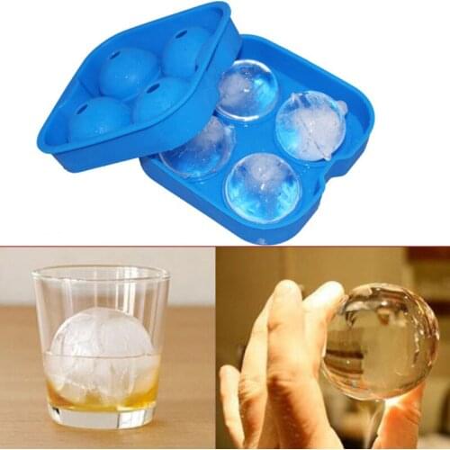 Silicone ice tray mold spherical ice moulded box 50ML 4 grids food grade silicone