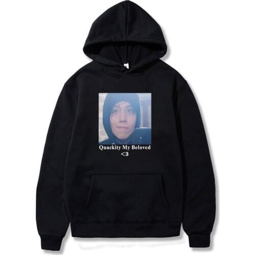 Quackity My Beloved Merch Hoodie Men Harajuku Style Hip-hop Sweatshirt Spring Autumn Models Polar fleece hooded sweatshirt Mens