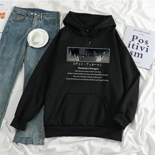 Attack On Titan Levi New Fashion Printed Mens/Womens Hoodie Hip Hop Street Sweatshirt Hush On Loose Unisex Streetwear Kpop Top