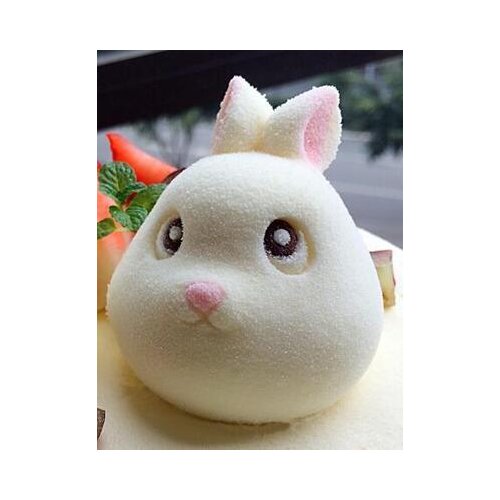 Three-dimensional cute rabbit silicone cake mould dessert mold baking tool