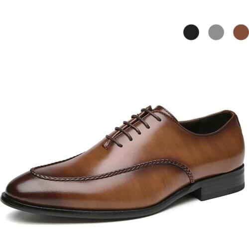 Oxford Genuine Leather Black Bridegroom Designer Luxury Handmade Dress Best Men Shoes for Men Original Business