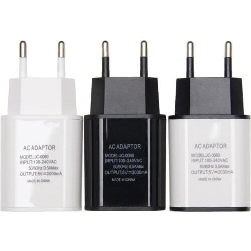 Top Quality 5V 2A EU Plug USB Fast Charger Mobile Phone Wall Travel Power Adapter For iPhone XS X for Samsung Xiaomi 100pcs/lot