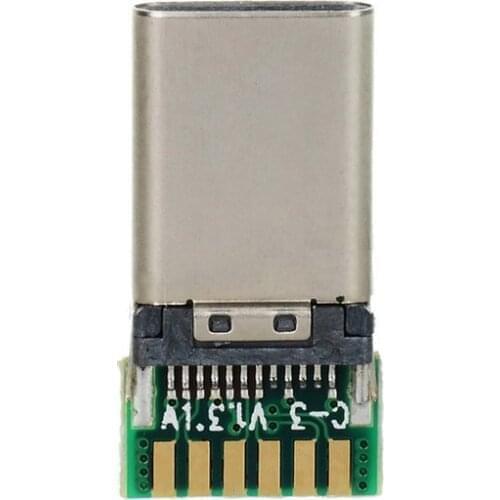 Xiwai DIY 24pin USB 3.1 Type C USB-C Male Plug Connector SMT type Attached with PC Board