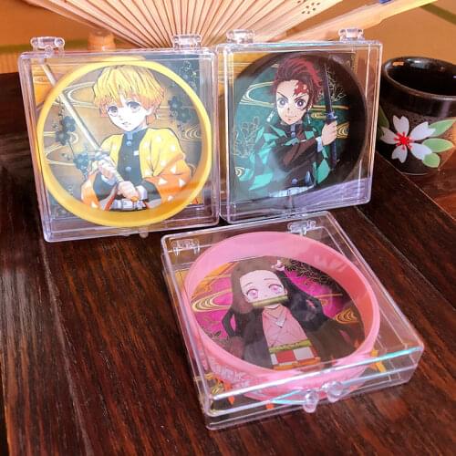 Japan Anime Hot Sale Kimetsu No Yaiba Accessories Demon Slayer Cosplay Silica Gel Mosquito Repellent Bracelet Props