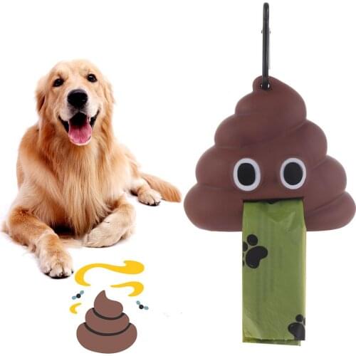 Fecal Shape Storage Box Garbage Bags Poop Pouch Dog Dispenser Pet Waste Bag Dispenser Cat Trash Carrier Poop Bag
