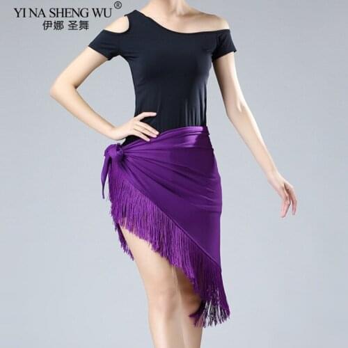 New Lady Fringed Triangle Latin Dress Sexy Latin Skirt Adult&Child Skirt Latin Dance Dress Women Hip Towel Practice Short Skirt