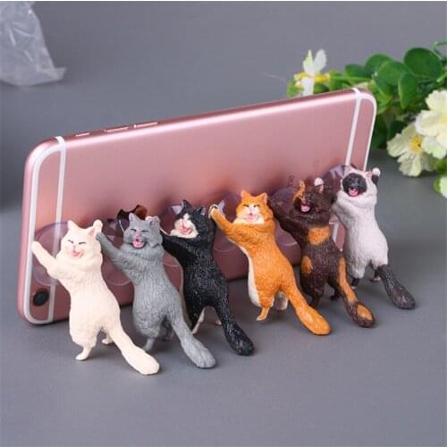 1pcs Wedding Gift for Guest Cat Sucker Phone Holder Cartoon Cute Animals Desktop DIY Wedding Favor Party Decoration Supplies-S