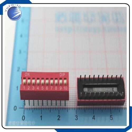 10PCS/LOT 10P toggle DIP switch DIP switch 10 encoding 2.54mm pitch