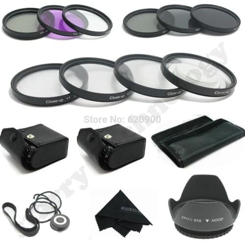 100% GUARANTEE 52MM Macro Close Up Set + UV CPL FLD/ ND 2 4 8 Filter Kit For Nikon D600 D3200 D3100 D3000 D7000 D5100 D80 D300S