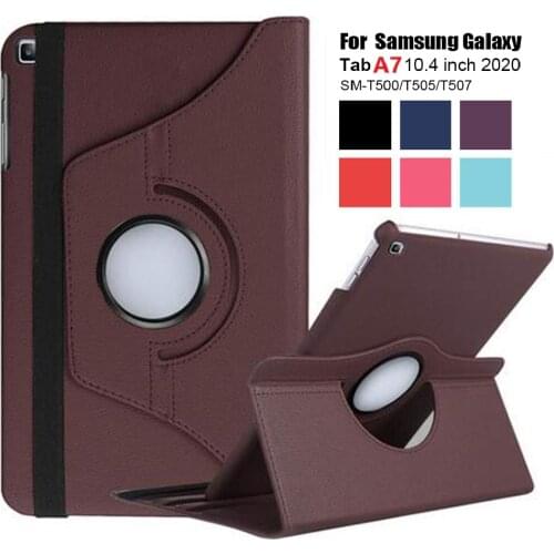 360 Degree Rotating Stand Cover for Samsung Galaxy Tab A7 10.4"SM-T500 T505 T507 Protective Folio Case Leather Tablet Capa Case
