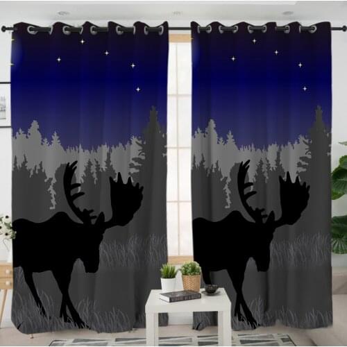 3D Window Curtains Cortinas De Dormitorio Galaxy Bull Print Room Home Decor Rideau De Fenetre Drapes Cotinas Rideau Salon