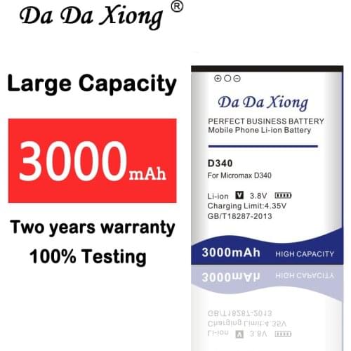 Da Da Xiong 3000mAh Micromax D340 Battery for Micromax D340 phone battery