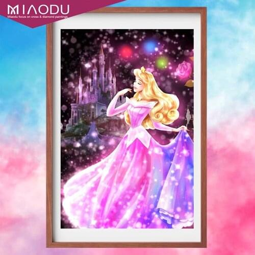 Disney Cartoon 5D Diamond Painting Cross Stitch Sleeping Beauty Aurora Princess Diamond Embroidery Mosaic Home Decor