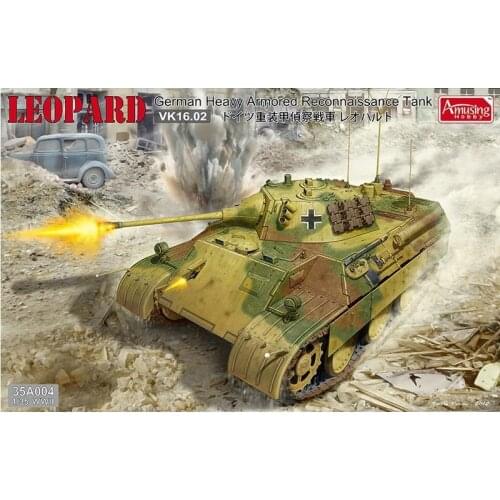 Amusing Hobby 35A004 1/35 Heavy Armored Reconnaissance Tank VK16.02 Leopard - Scale Model Kit