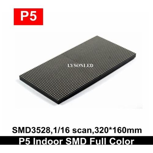 Free Shipping Indoor LED Video Wall P5 SMD3528 Panel Module 320x160mm